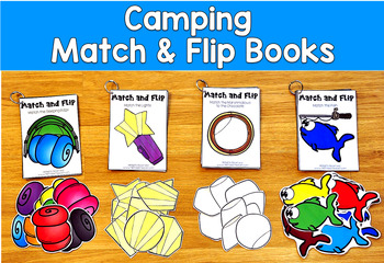 Camping Match and Flip Books | Color Shape Picture Matching | SLP SPED Autism