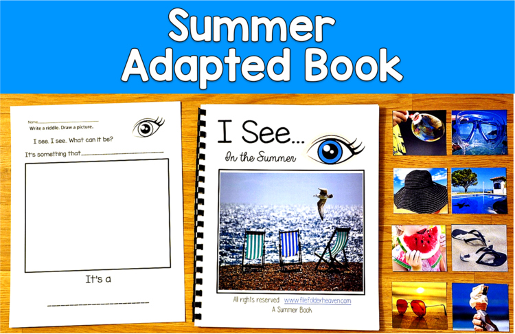Summer Adapted Book Real Photos | Inferencing Riddles Wh Questions | SLP SPED