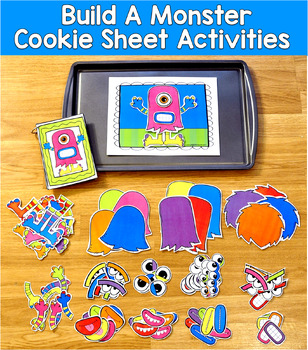 Build a Monster Activities | Halloween Cookie Sheet Center | SLP SPED Autism