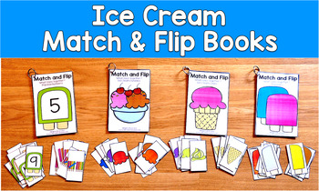 Ice Cream Match and Flip Books | Part to Whole Ten Frames | SLP SPED Autism