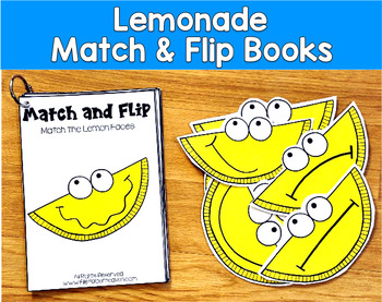 Lemonade Match and Flip Books | Summer Color Shape Number Matching | SLP SPED