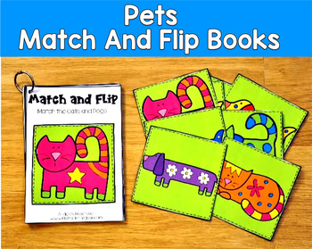 Pets Match and Flip Books | Color Beginning Sounds Matching | SLP SPED Autism