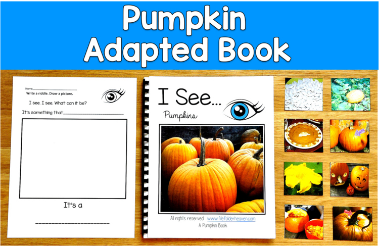 Pumpkin Adapted Book | Making Inferences Real Photos | SLP SPED Autism PreK