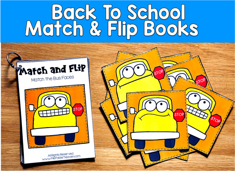 Matching Activities:  Back to School Match and Flip Books II