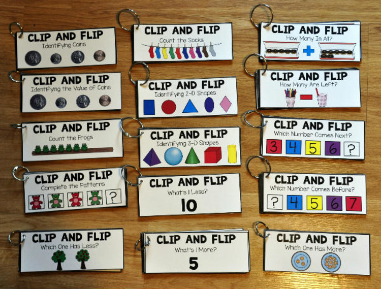 Hands-On Math:  Math Clip and Flip Books Bundle