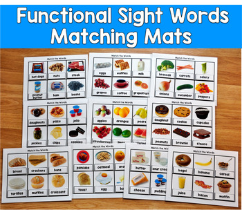 Functional Sight Words Grocery Food | Real Photos Life Skills | SLP SPED Autism