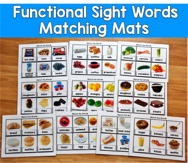 Functional Sight Words Grocery Food | Real Photos Life Skills | SLP SPED Autism