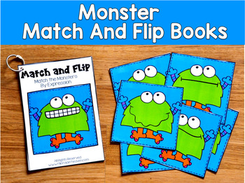 Monster Match and Flip Books | Counting Shape Tally Marks Emotion | SLP SPED