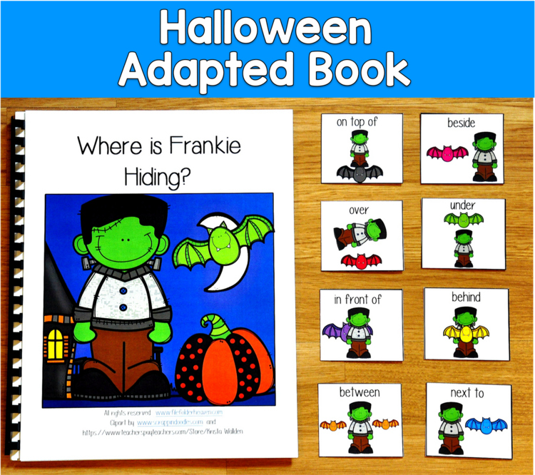 Halloween Adapted Book | Prepositions Positional Words | SLP SPED Autism PreK