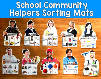 School Community Helpers Sorting Mats Real Photos | Back to School | SPED Autism