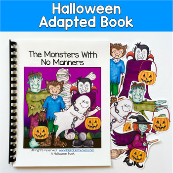 Halloween Adapted Books | Social Skills Manners Wh Questions | SLP Speech SPED