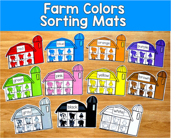 Farm Color Sorting Mats | Color Identification 11 Colors | SLP SPED Autism PreK