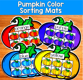 Pumpkin Color Sorting Mats | 11 Colors Fall Centers | SLP SPED Autism PreK
