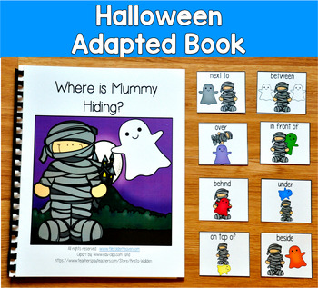 Halloween Prepositions Adapted Book | Positional Words & Colors | SLP Speech