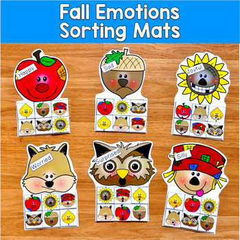 Fall Emotions Sorting Mats | Identifying Feelings | SLP SPED Autism SEL