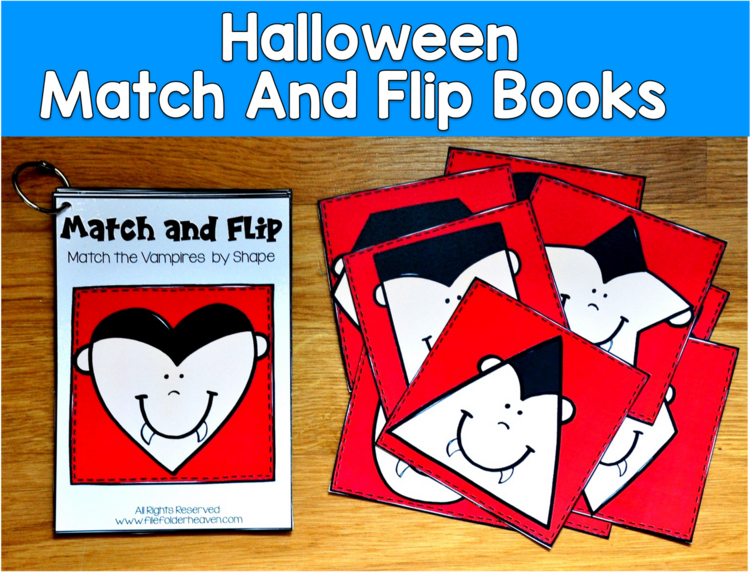 Halloween Shapes Match and Flip Books | 2D Shapes Matching | SLP SPED Autism Mat