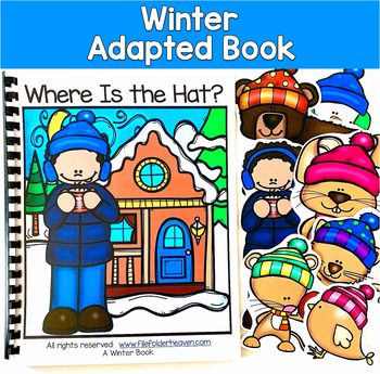 Winter Adapted Book | WH Questions Sequencing Vocabulary | SLP SPED Autism PreK