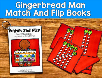 Gingerbread Man Match and Flip Books | Christmas Color Shape Counting | SLP SPED