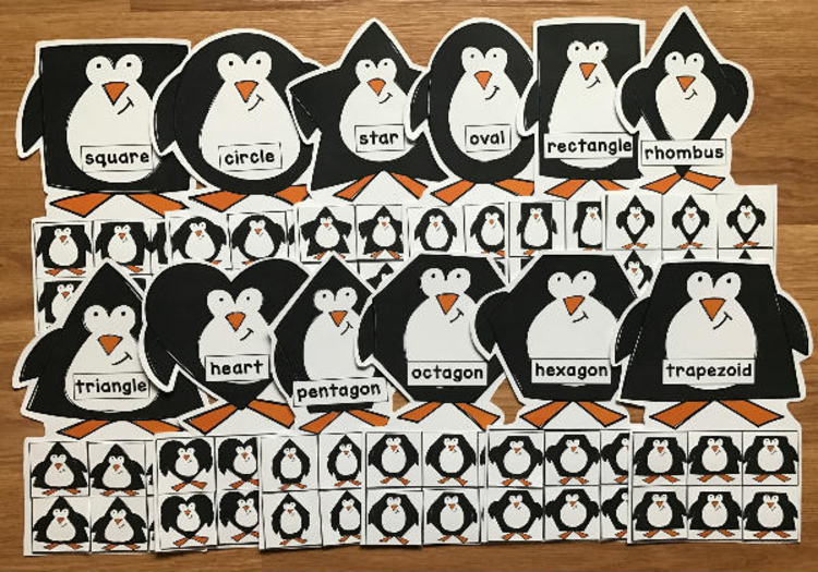 Penguin Shape Sorting Mats