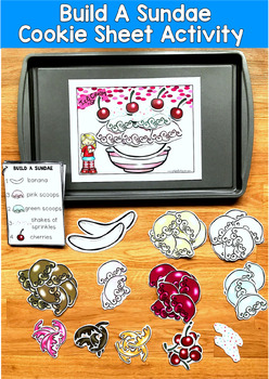 Build a Sundae Cookie Sheet Activity | Counting Making 10 | SLP SPED Autism
