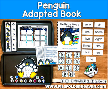 Penguin Adapted Book and Activities | Counting 1-10 | SLP SPED Autism Math