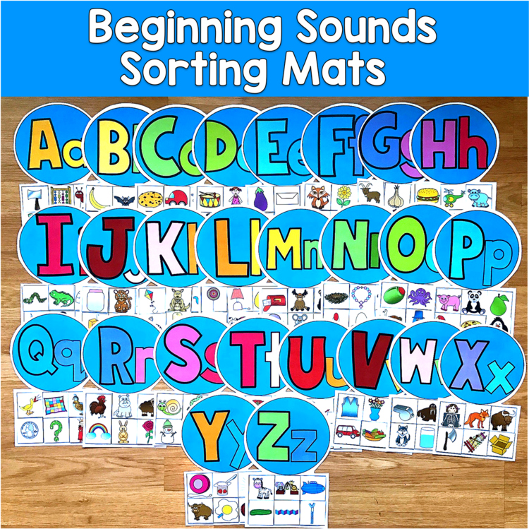 Beginning Sounds Sorting Mats | Alphabet Phonics A-Z | SLP SPED Autism Kinder