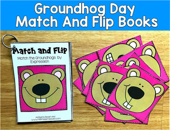 Groundhog Day Match and Flip Books | Color Shape Counting | SLP SPED Autism PreK