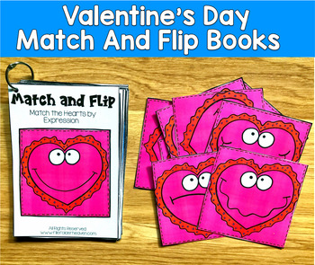 Valentines Day Match and Flip Books | Color Shape Counting | SLP SPED Autism Pre