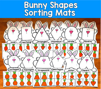 Bunny Shape Sorting Mats | 2D Shapes Spring Easter | SLP SPED Autism PreK