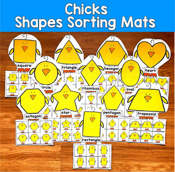 Chick Shape Sorting Mats | Identify & Sort 2D Shapes | SLP SPED Autism PreK