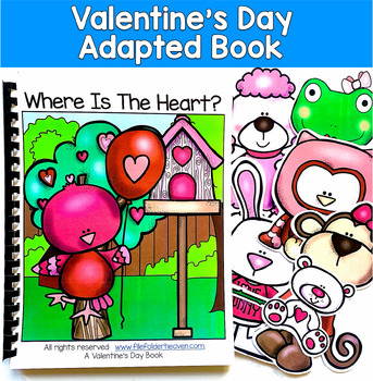 Valentine's Day Adapted Book | WH Questions Sequencing | SLP SPED Autism PreK
