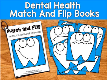Dental Health Match and Flip Books | Teeth Color Counting Matching | SLP SPED