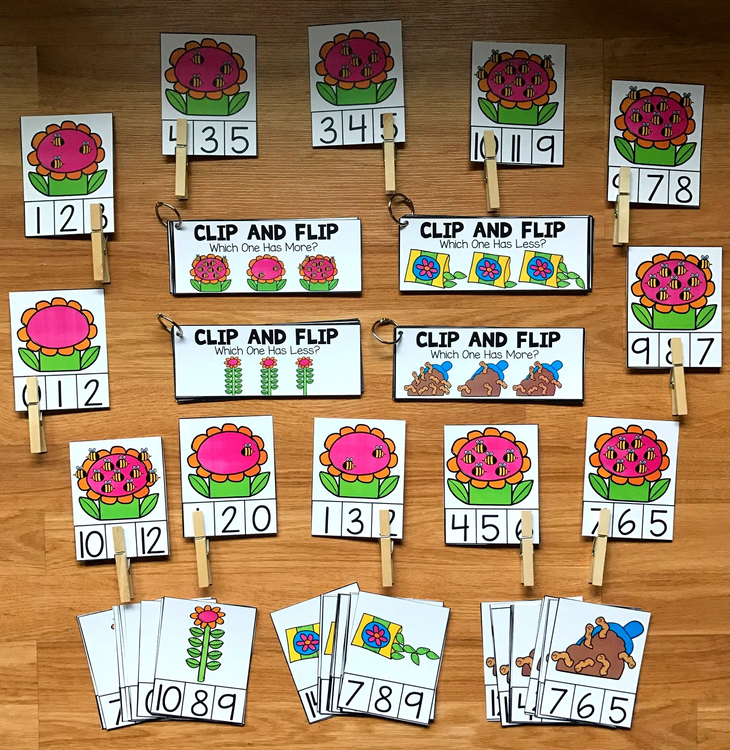 Simple Math Centers for Spring