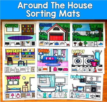 Around the House Sorting Mats | Rooms & Household Objects | Life Skills SLP SPED