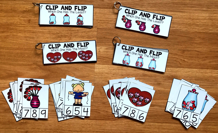 Simple Math Centers for Valentine's Day