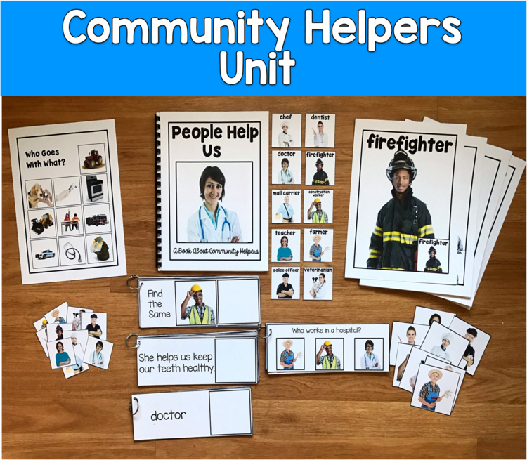 Community Helpers Unit with Real Photos | Adapted Book & Activities