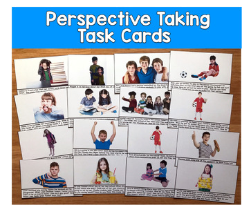 Perspective Taking Task Cards with Real Photos | Social Skills Speech SEL