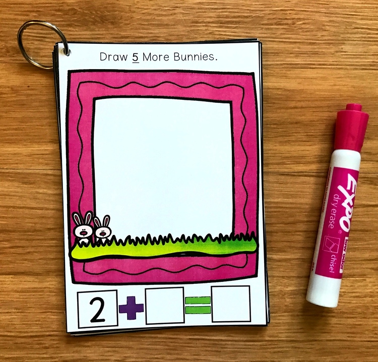 Simple Addition Activities:  Easter Draw and Flip Books