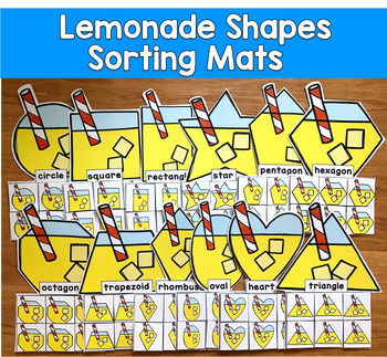 Shapes Sorting Mats | Lemonade Theme | 2D Shapes | SLP SPED Autism