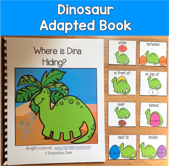 Dinosaur Adapted Book | Prepositions | Where is Dina Hiding