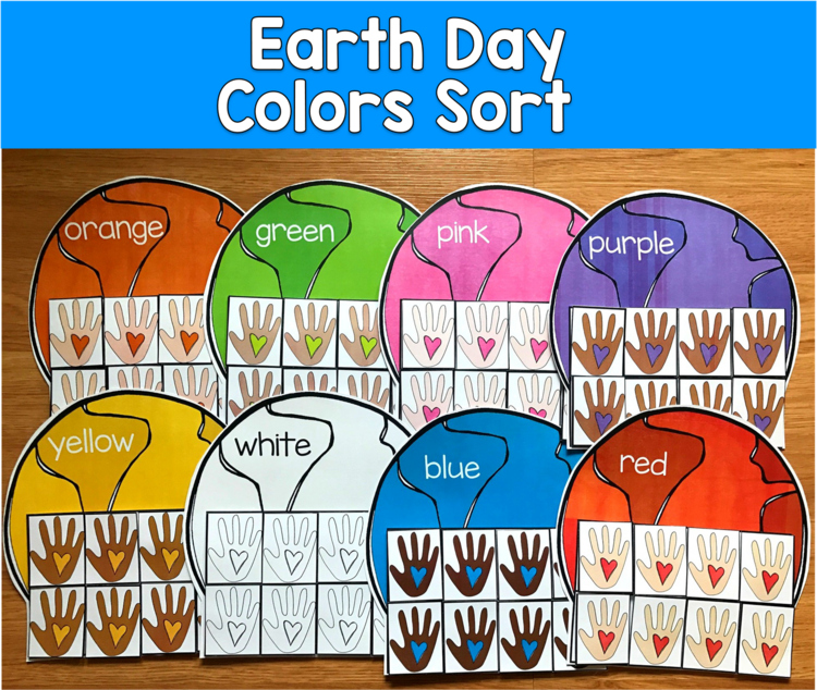 Earth Day Color Sorting Mats | Colors Sort Activity for Centers | PreK Autism