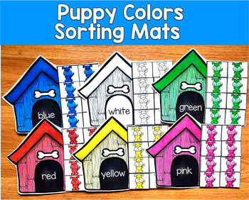 Puppy Colors Sorting Mats | Color Identification 6 Colors | SLP SPED Autism Math