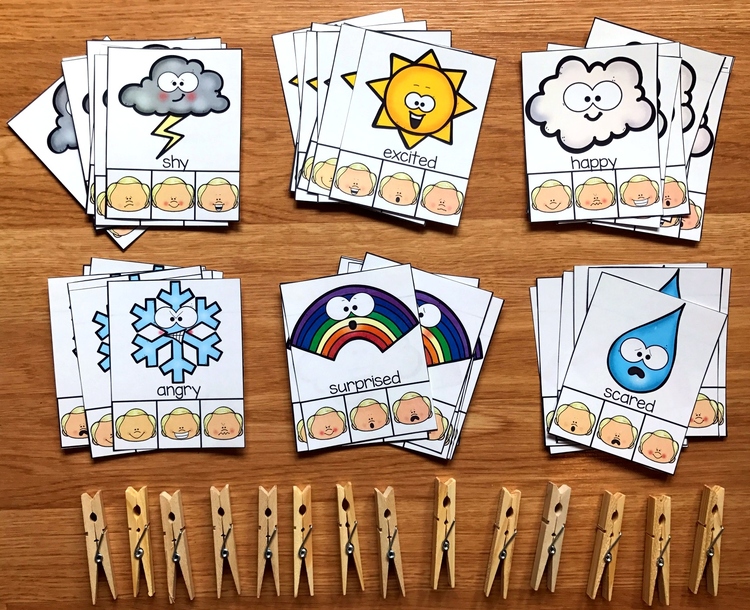 Weather Emotions Task Cards
