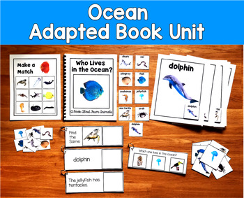 Ocean Adapted Book Unit Real Photos | Wh Questions Vocabulary | SLP SPED Autism