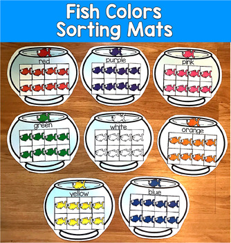 Fish Colors Sorting Mats | Ocean Color Identification 8 Colors | SLP SPED Math