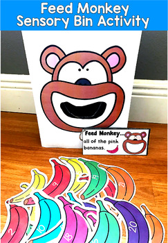 Zoo Sensory Bin Feed Monkey | Rhyming Phonological Awareness | SLP SPED Autism