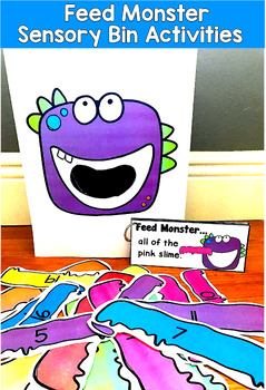 Feed Monster Sensory Bin Activities | Rhyming Colors Numbers | SLP SPED Autism