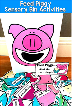 Farm Sensory Bin | Feed Piggy 2D Shapes Sizes | SLP SPED Autism OT Pre-K Math