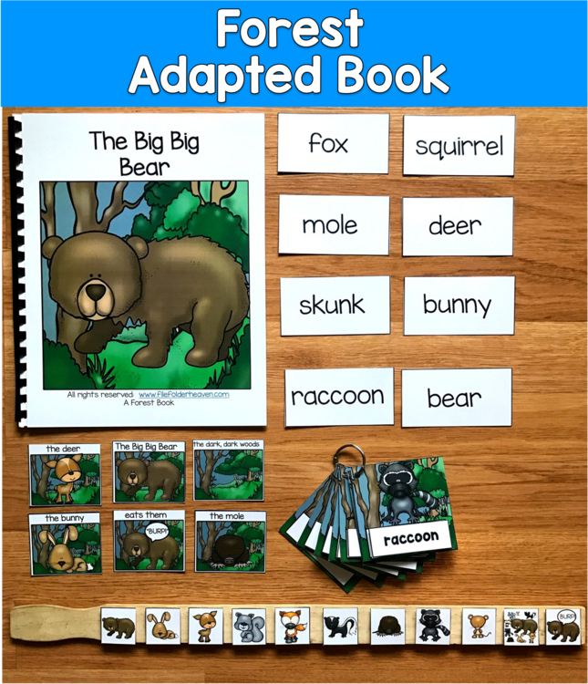 Forest Adapted Book | Forest Animals Vocabulary | The Big Big Bear | PreK SPED
