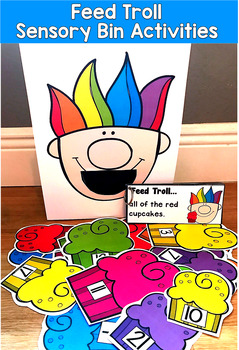 Troll Sensory Bin | Feed Troll Shapes Numbers Colors Rhyming | SLP SPED Autism